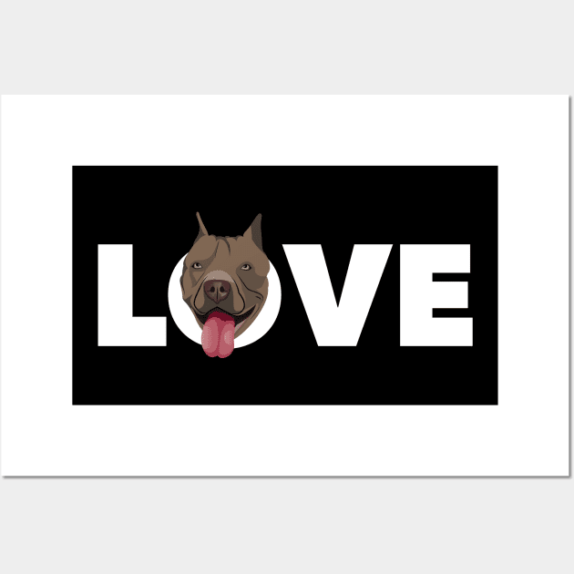 LOVE pitbull Wall Art by keeplooping